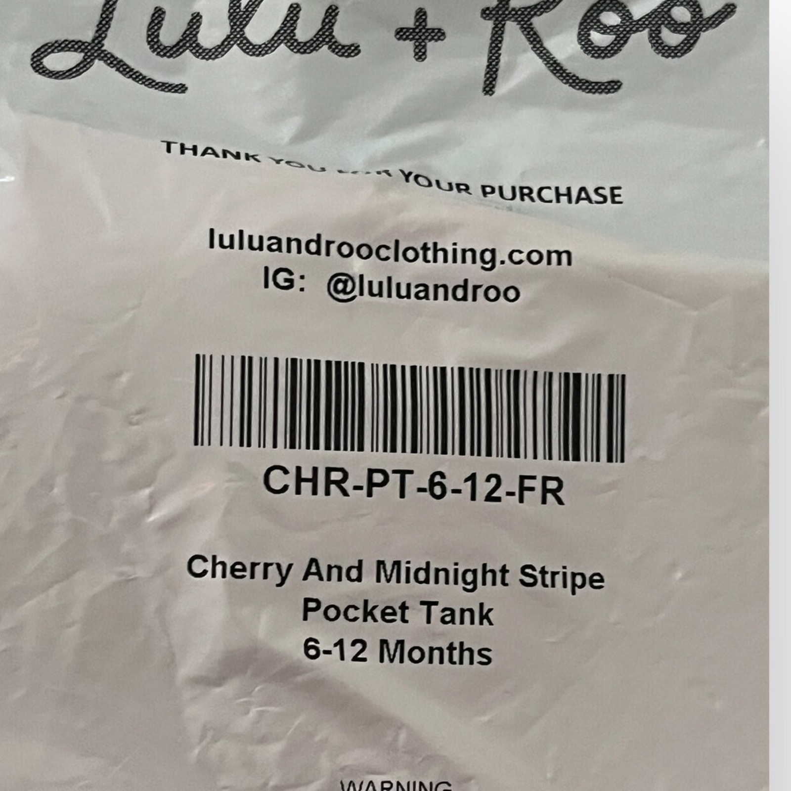 Lulu + Roo Nwt Boys Cherry And Midnight Stripe Pocket Tank. 6-12 Months — image 5 of 5